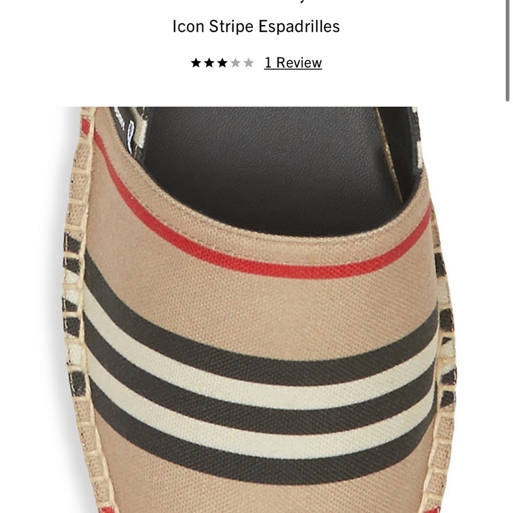 Burberry Classic espadrilles animated with Burberry Icon stripe size 5.5 - Picture 2 of 9